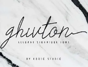 Ghivton Signature font