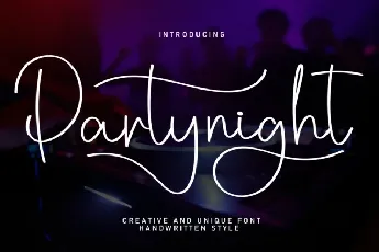 Partynight Script font