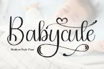 Babycute Script Typeface font