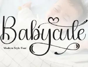 Babycute Script Typeface font