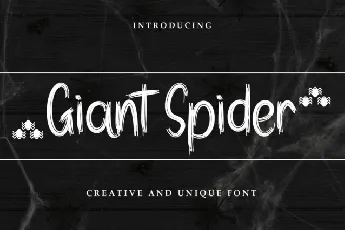 Giant Spider Brush font