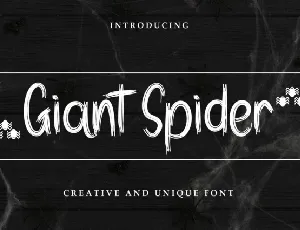 Giant Spider Brush font