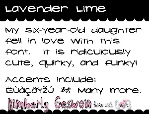 Lavender Lime font