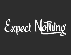 Expect Nothing font