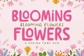 Blooming Flowers Duo font