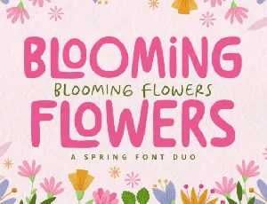 Blooming Flowers Duo font