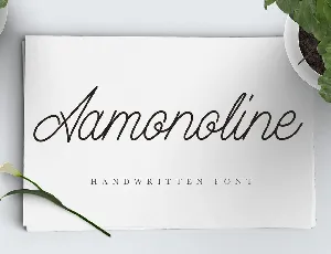 Aamonoline Script Free font