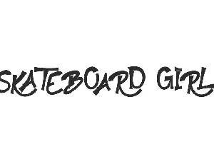 Skateboard Girl font