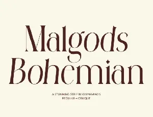 Malgods Bohemian font