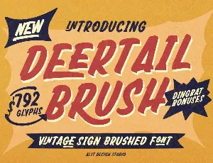 Deertail Brush font