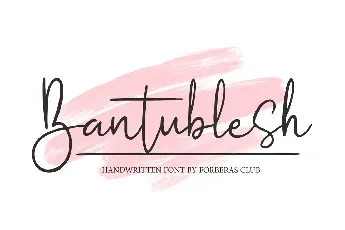 Bantublesh font