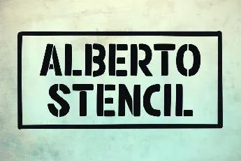 Alberto Stencil font