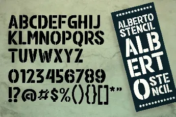 Alberto Stencil font