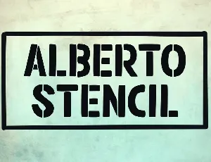 Alberto Stencil font