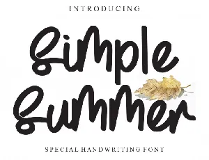 Simple Summer font