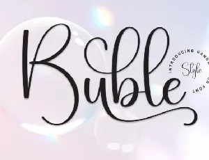 Buble Script font