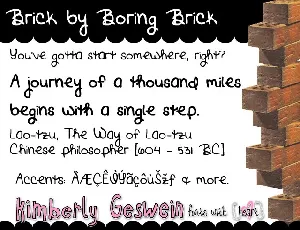 Brick by Boring Brick font