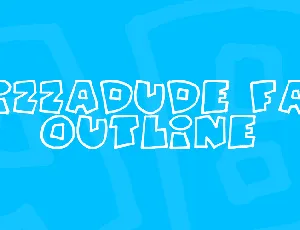 PizzaDude Fat Outline font