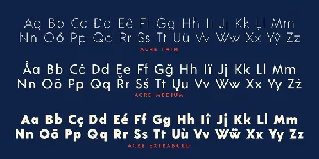 Acre font family