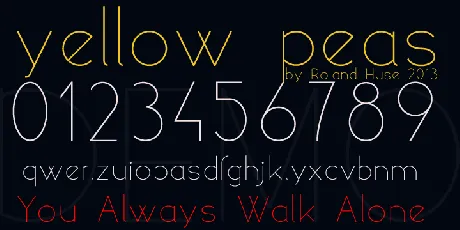 Yellow peas font