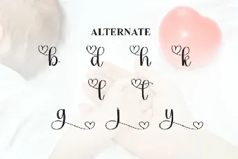 Babylove Script font