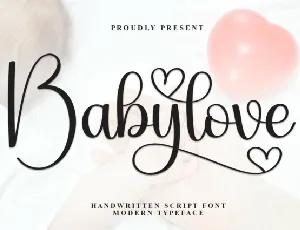 Babylove Script font