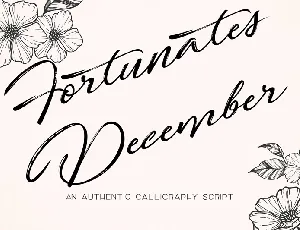 Fortunates December Free font