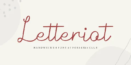 Letteriot font