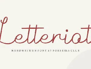 Letteriot font