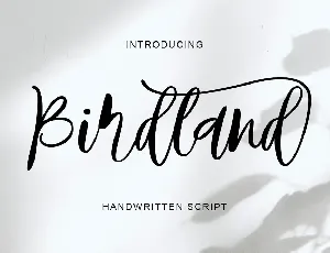 Birdland font