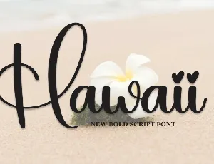 Hawaii Script font