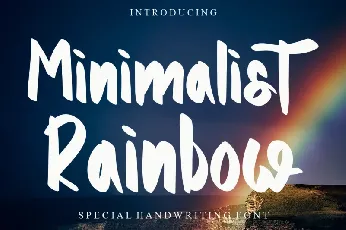 Minimalist Rainbow font