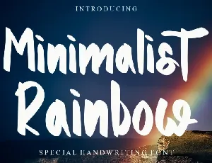 Minimalist Rainbow font