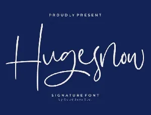 Hugesnow Signature font