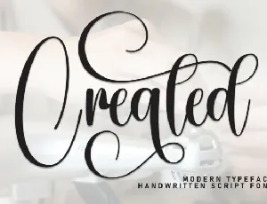 Created Calligraphy font