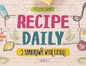 Recipe Daily Typeface Free font