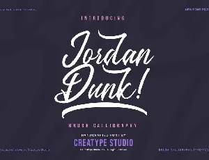 Jordan Dunk font