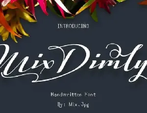 Mix Dimly Script font