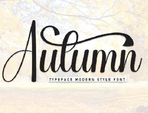 Auntumn Calligraphy font