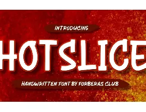 Hot Slice font