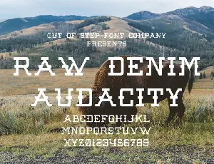 Raw Denim Audacity font