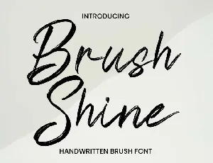 Brush Shine font