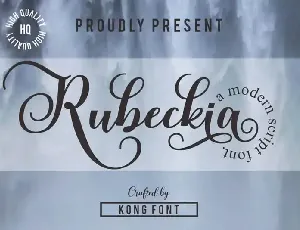 Rubeckia Calligraphy font