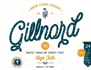 Gillnord Script font