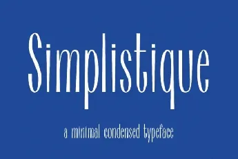 Simplistique font