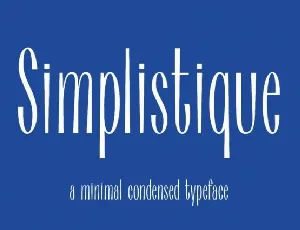 Simplistique font