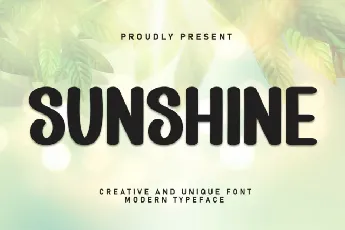 Sunshine Display font