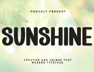 Sunshine Display font