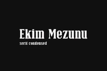 Ekim Mezunu Serif font