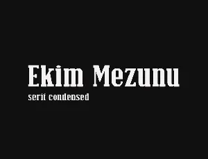 Ekim Mezunu Serif font